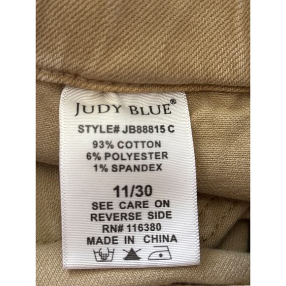 Judy Blue Pants Trousers Joggers Womens Size 11/30 Khaki Drawstring Garment Dyed - Picture 3 of 12